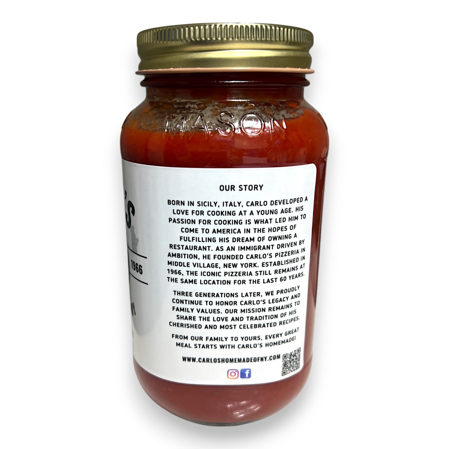 Carlo's Homemade of NY tomato sauce 26oz
