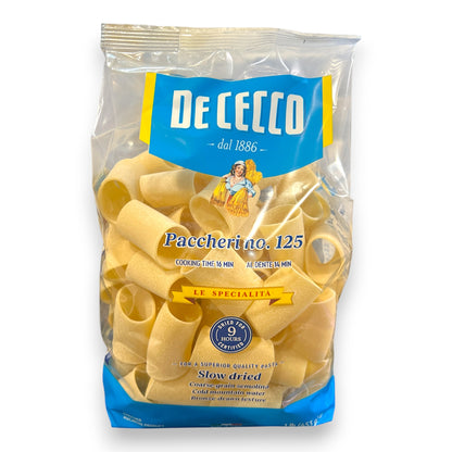 De Cecco Paccheri No.125 Pasta, 16 oz