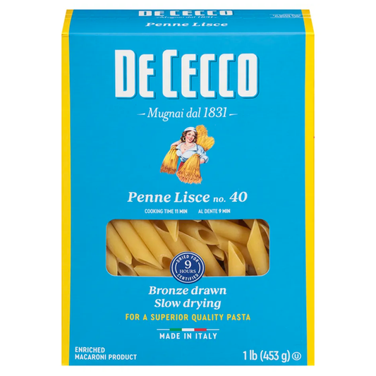 De Cecco Penne Lisce No.40 Pasta