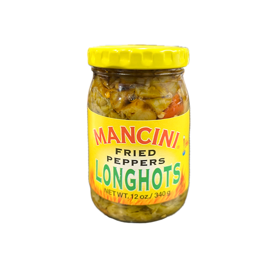 Mancini Fried Peppers, Longhots, Hot 12oz.