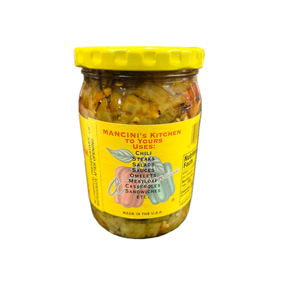 Mancini Fried Peppers, Longhots, Hot 12oz.